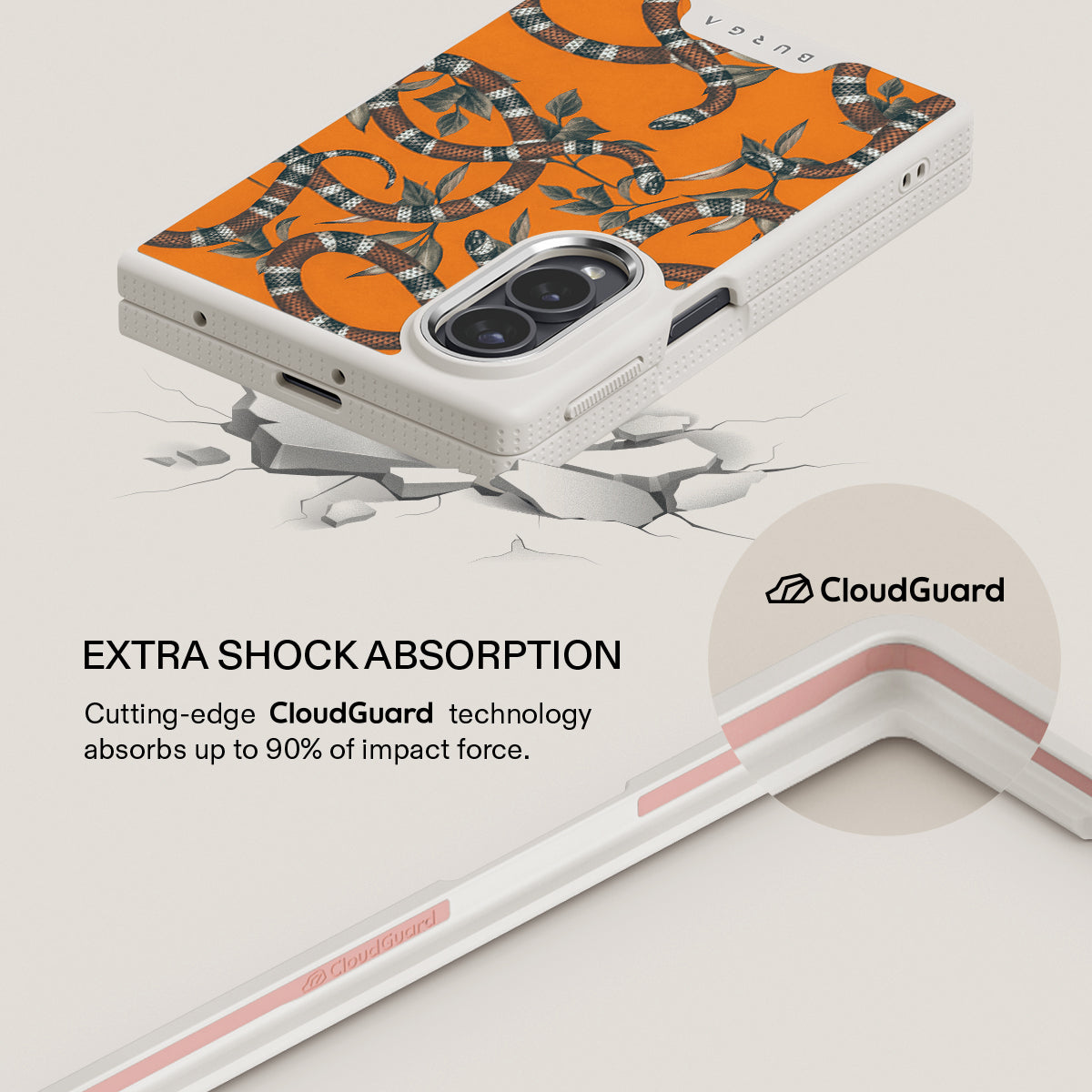 Bitter Apricot - Snake Samsung Galaxy Z Fold 8 Case