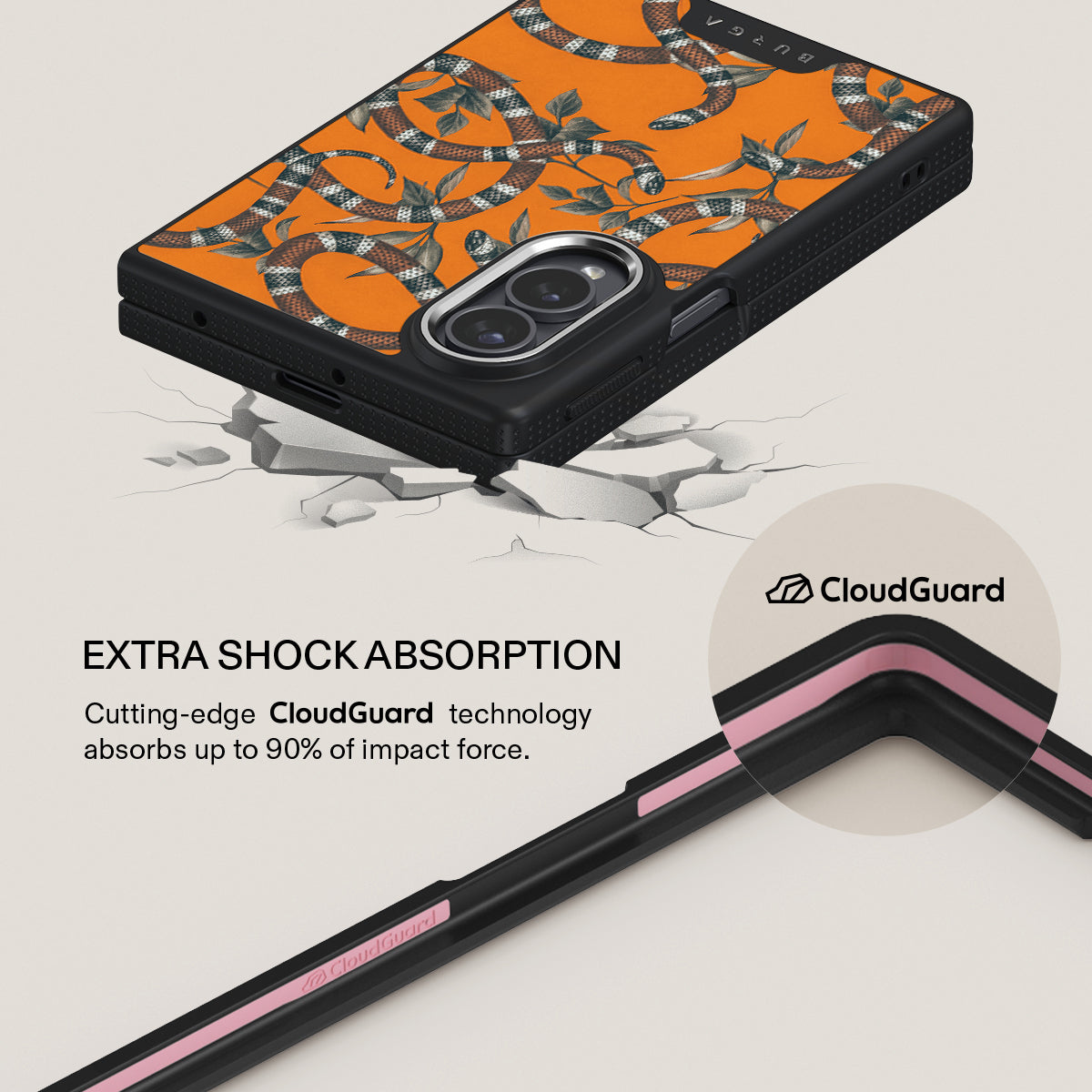 Bitter Apricot - Snake Samsung Galaxy Z Fold 8 Case