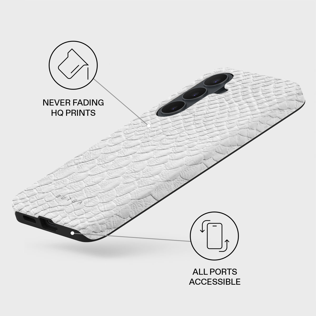 Glacial Desert - White Snakeskin Samsung Galaxy S26 FE Case