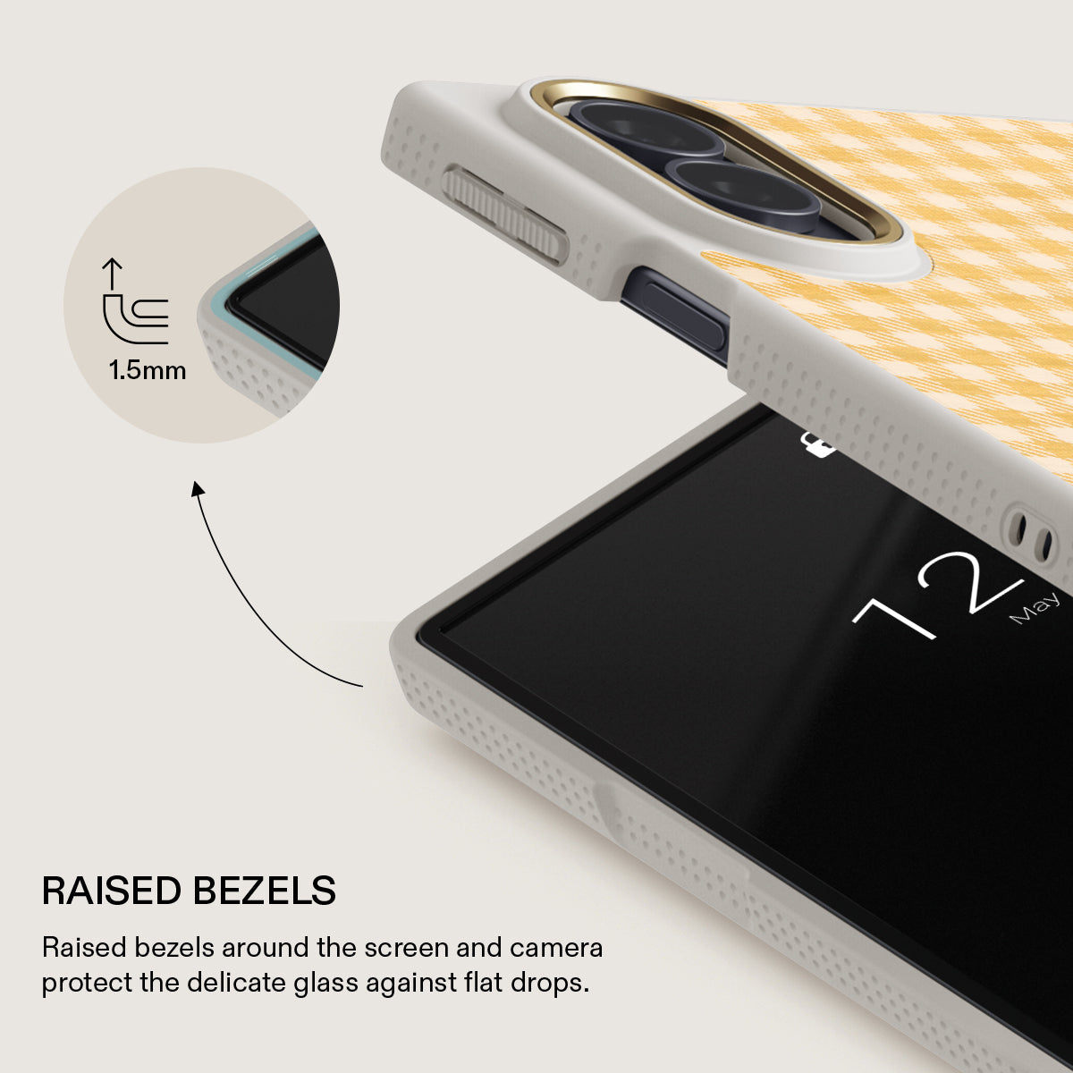 Tuscan Sun - Yellow Plaid Samsung Galaxy Z Fold 8 Case