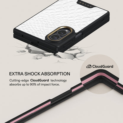 Glacial Desert - White Snakeskin Samsung Galaxy Z Fold 8 Case