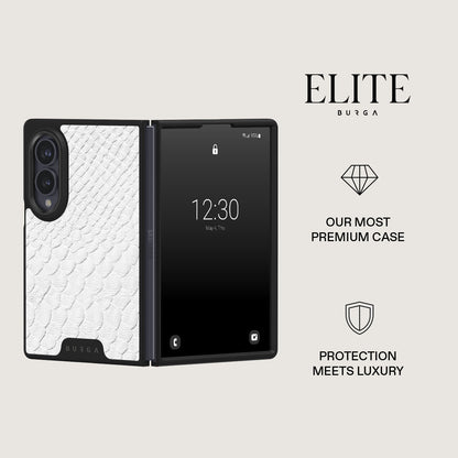 Glacial Desert - White Snakeskin Samsung Galaxy Z Fold 8 Case