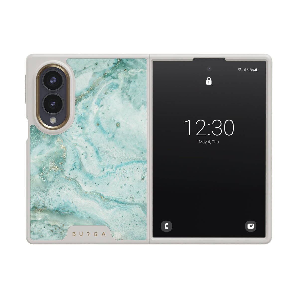 Uluwatu Waves - Teal Samsung Galaxy Z Fold 8 Case
