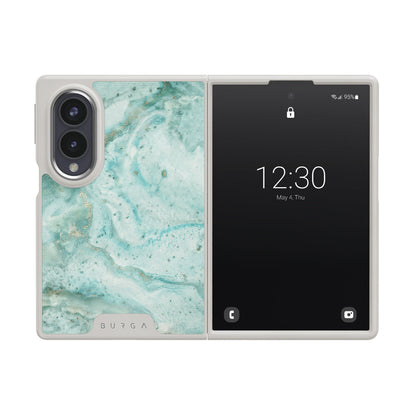 Uluwatu Waves - Teal Samsung Galaxy Z Fold 8 Case