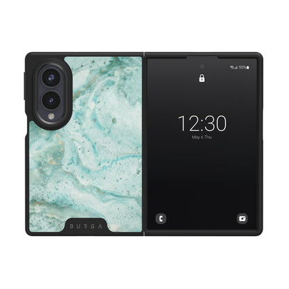 Uluwatu Waves - Teal Samsung Galaxy Z Fold 8 Case