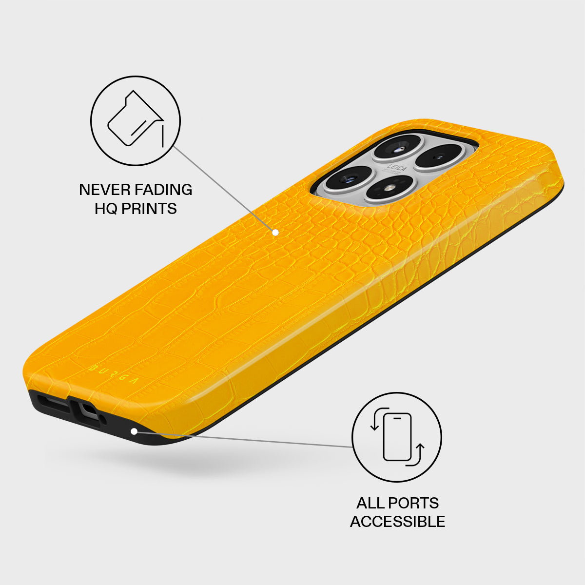 Canary Yellow - Snake Skin Xiaomi 17 Case